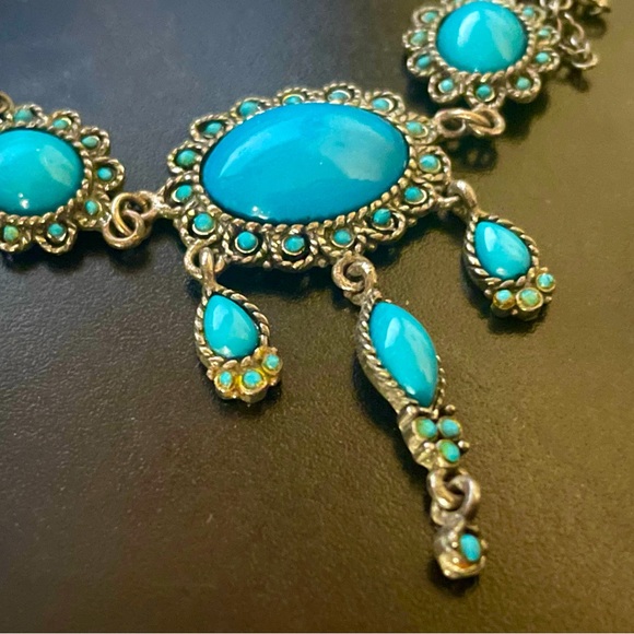 Boho Turquoise Necklace - Picture 4 of 14